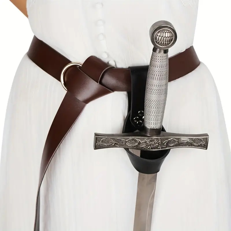 Cosplay Prop Sword - Cinto de Couro Retrô Viking com