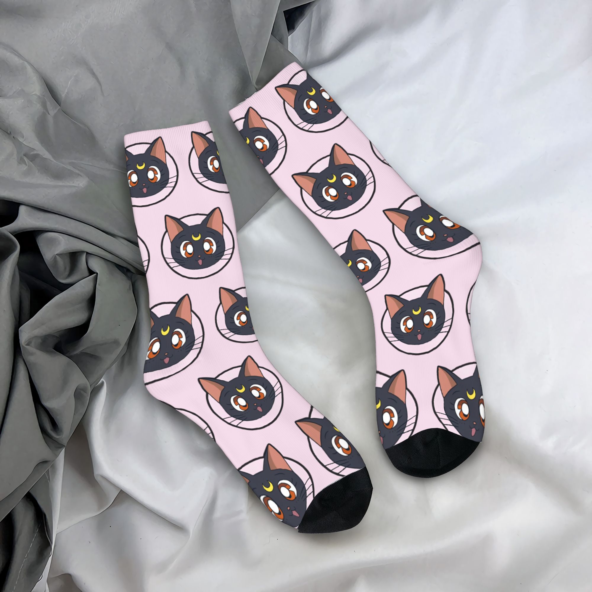 Anime Merchandise Dress - Moda unissex tripulação meias marinheiro luas