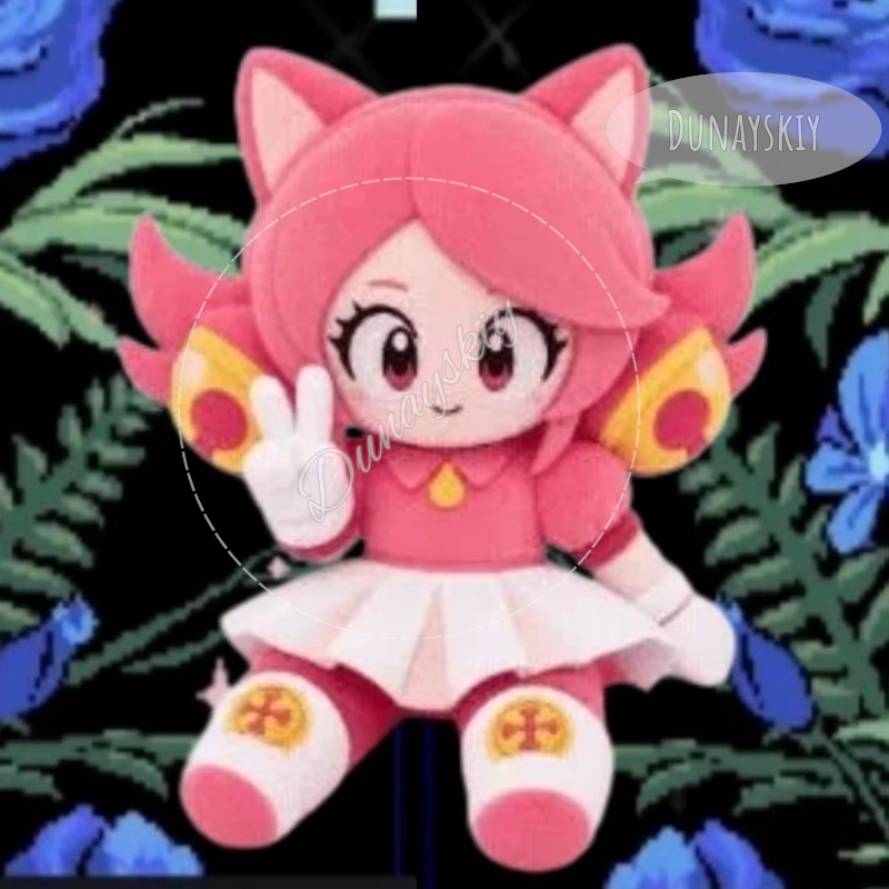 Anime Merchandise Dress - Deltarune Gato Rosa Pelúcia de Anime