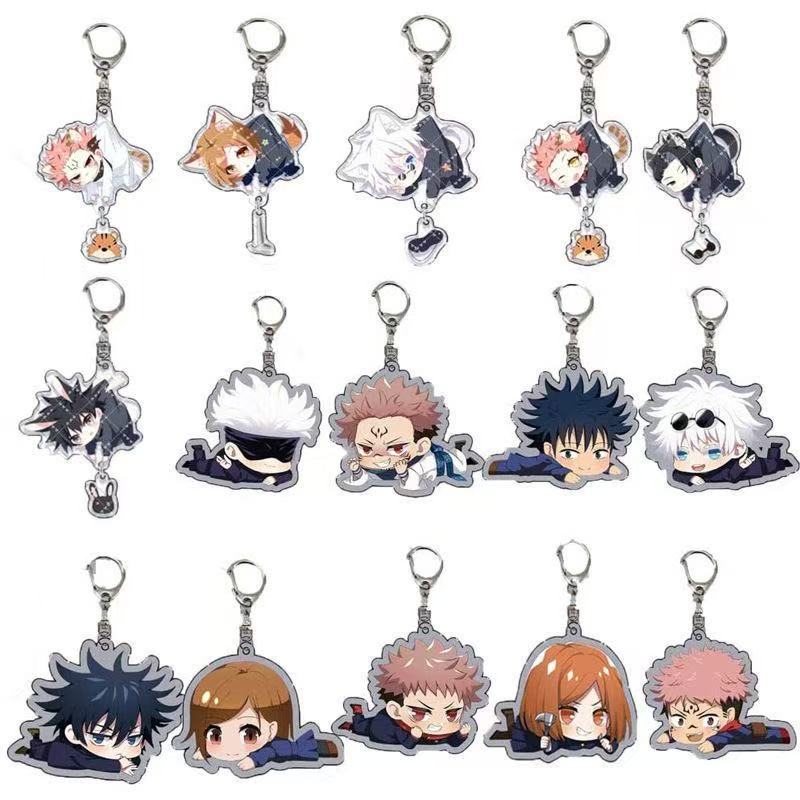 Anime Jujutsu Kaisen Merchandise - Novo jujutsu kaisen acrílico chaveiro bonito