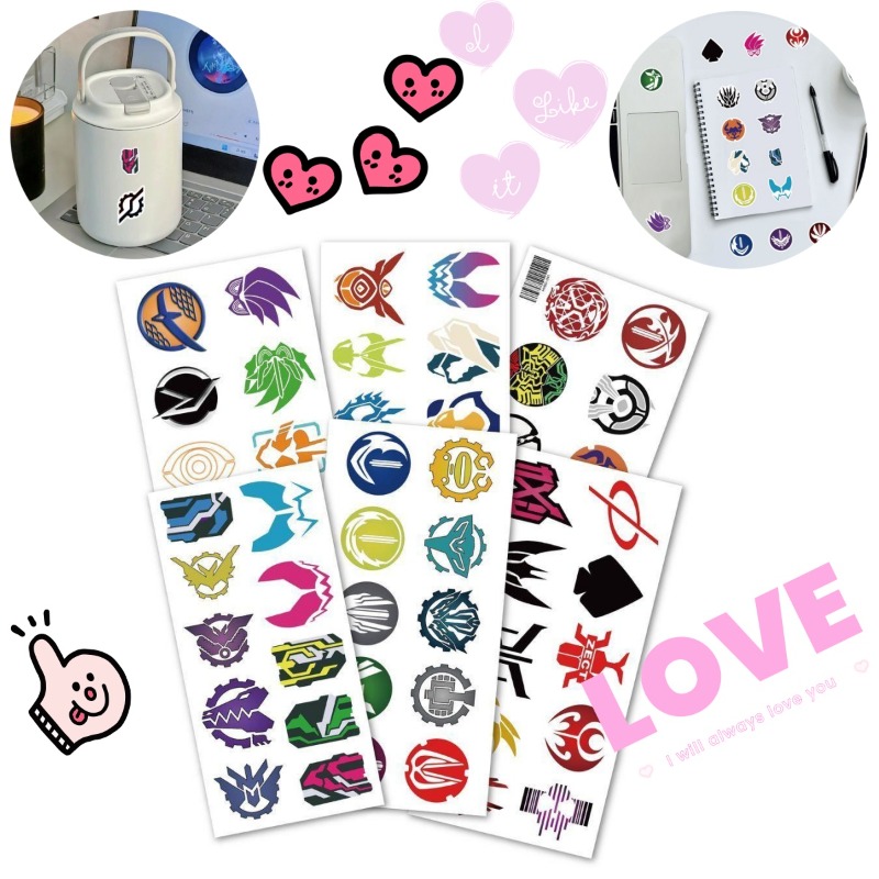 Sticker Sheet Set - 60 Folhas de Adesivos com Logo