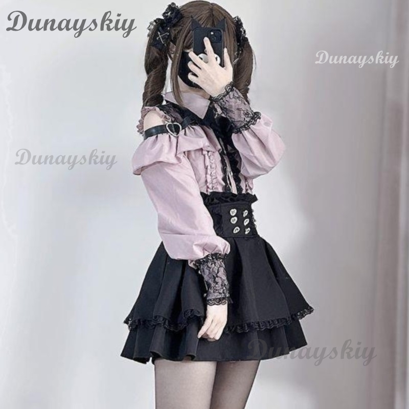 Jirai Kei Lolita Outfit Menina - Anime Merchandise For Women avaliação e preço