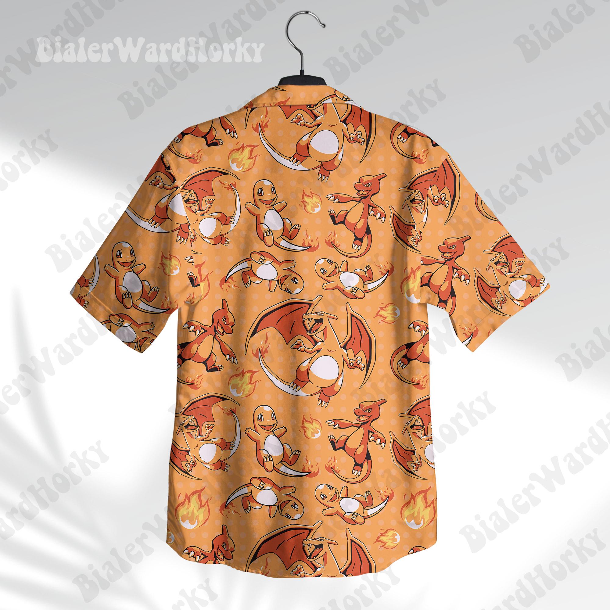 Camisa havaiana Pokémon Chariz - Anime Merchandise For Women avaliação e preço