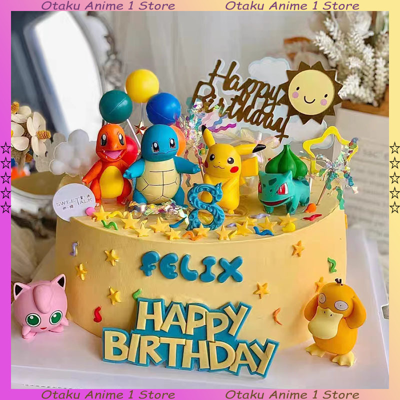 13 pçs/set pikachu bolo topper - Pokemon Anime Merchandise avaliação e preço