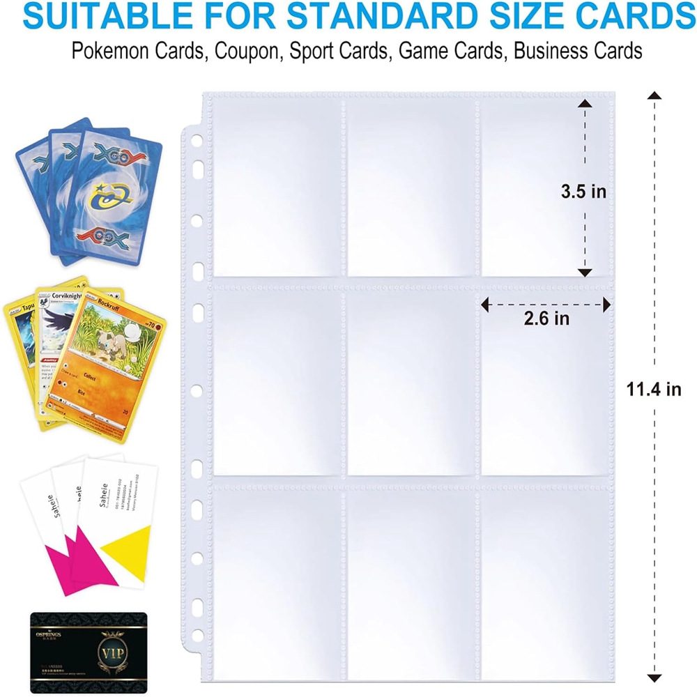 50 páginas 450 bolsos único la - Collector Card Sleeve avaliação e preço